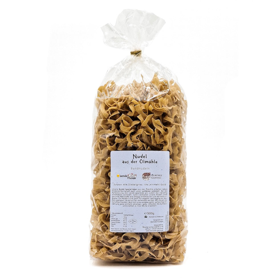 Nudeln mit Leinmehl - Bandnudeln und Spirelli
