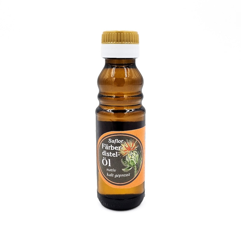 Färberdistelöl kaltgepresst – reich an Linolsäure & Vitamin E