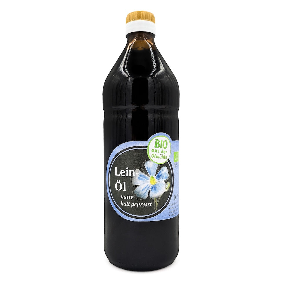 Leinöl Bio Qualität, nativ und mild-nussig