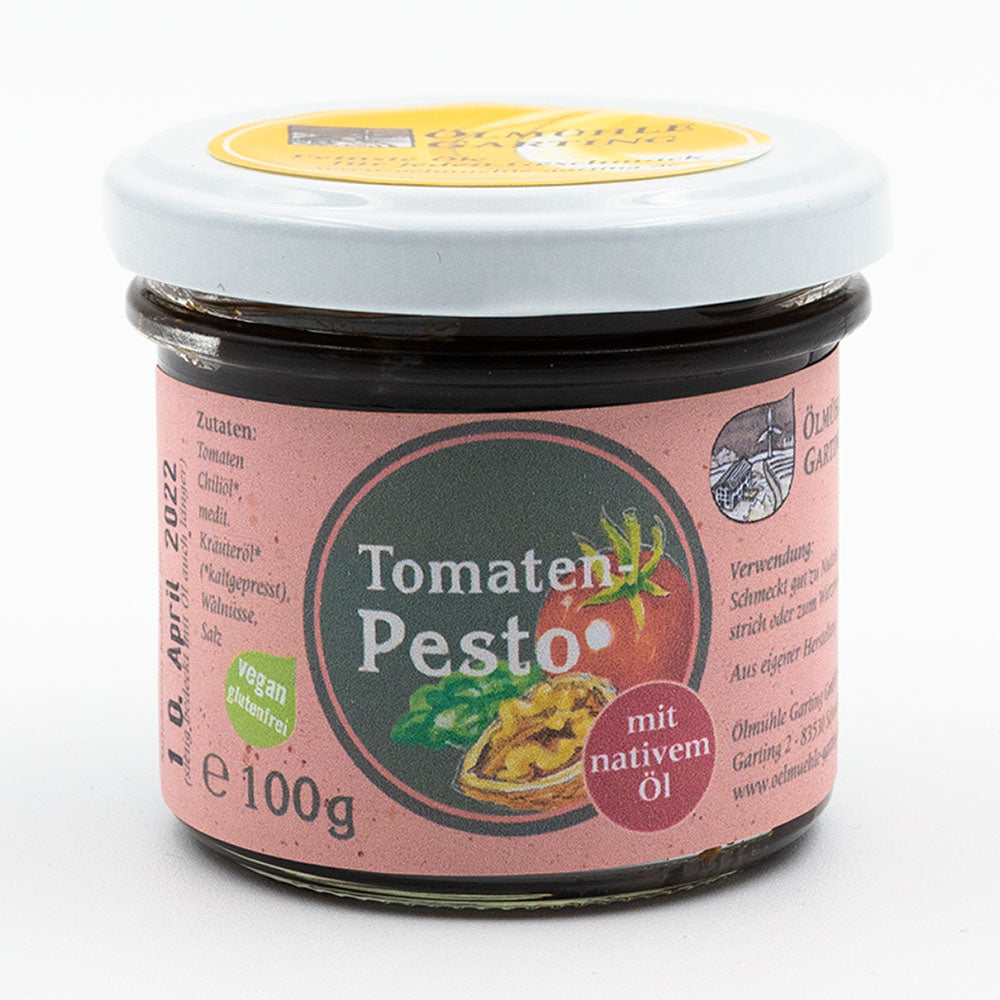 Tomatenpesto mit kaltgepresstem, mediterranen Rapsöl