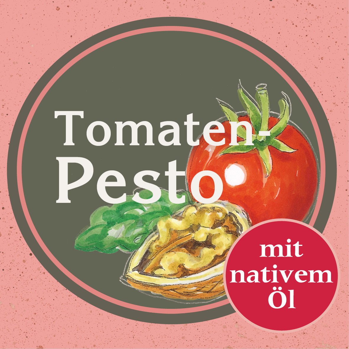 Tomatenpesto mit kaltgepresstem, mediterranen Rapsöl