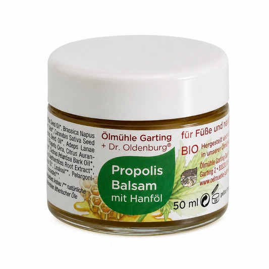 Propolis Balsam mit Hanföl der Ölmühle Garting im 50-ml-Glas