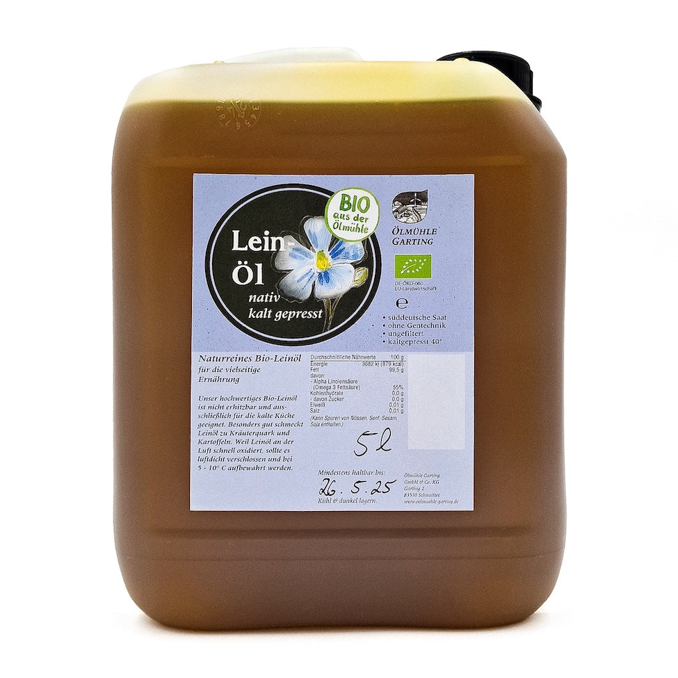 Bio Leinöl – kaltgepresst & reich an Omega-3