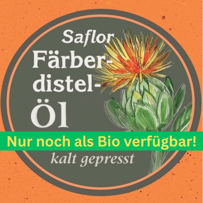 Färberdistelöl kaltgepresst – Linolsäure & Vitamin E